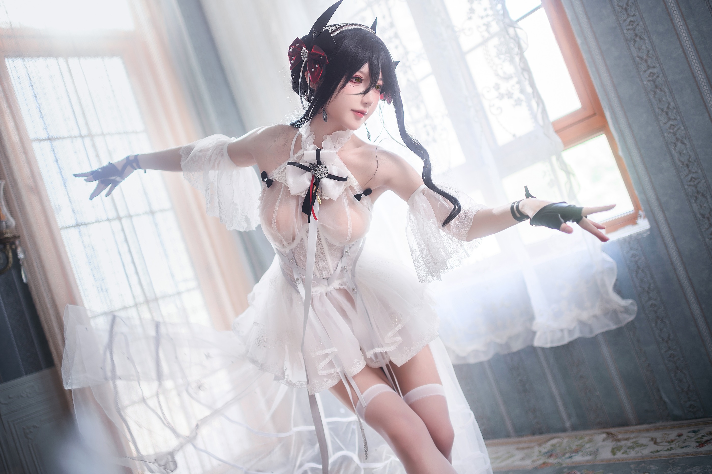 图片[1]-阿包也是兔娘 – NO.061 明日方舟 伊内斯-芭蕾[25P]-XikXak